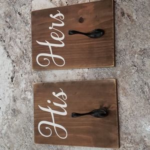 COPY - His & Hers Bathroom Towel Hook Decor